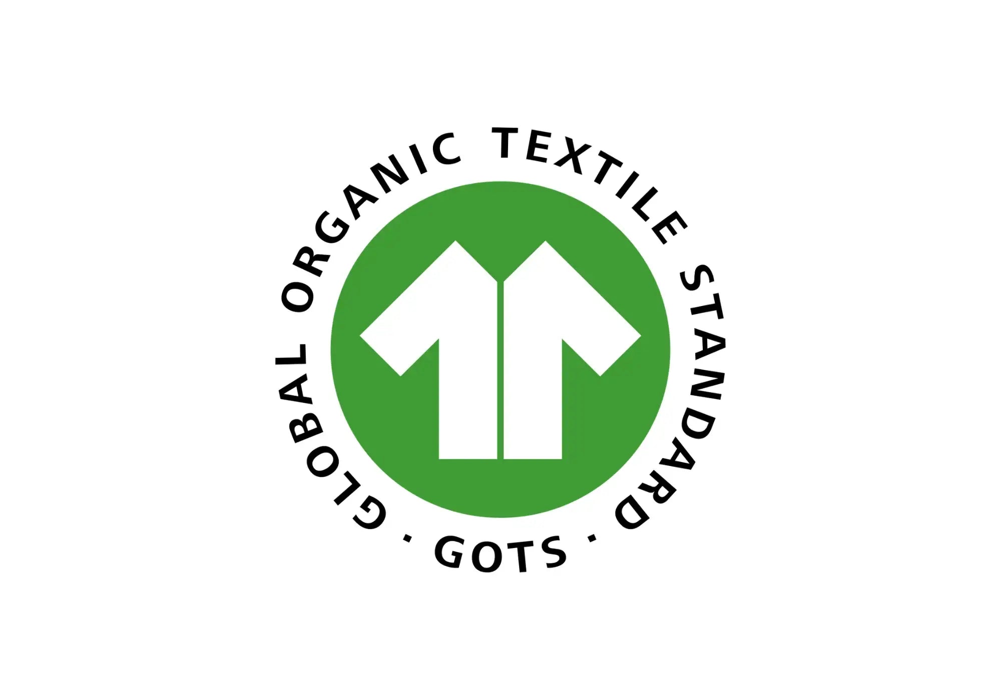 GOTS certification logo on organic cotton clothing label