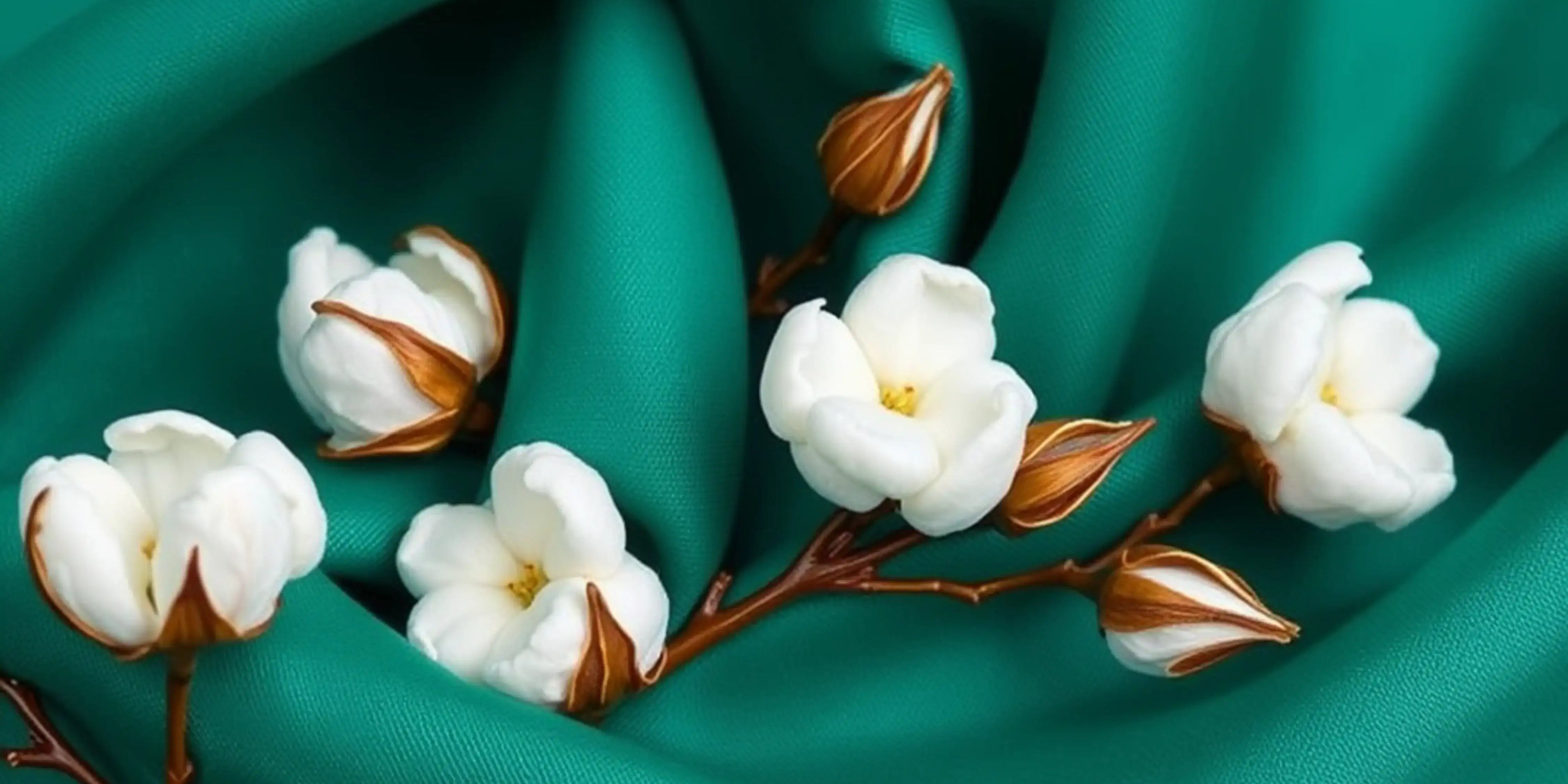Organic cotton field without synthetic pesticides