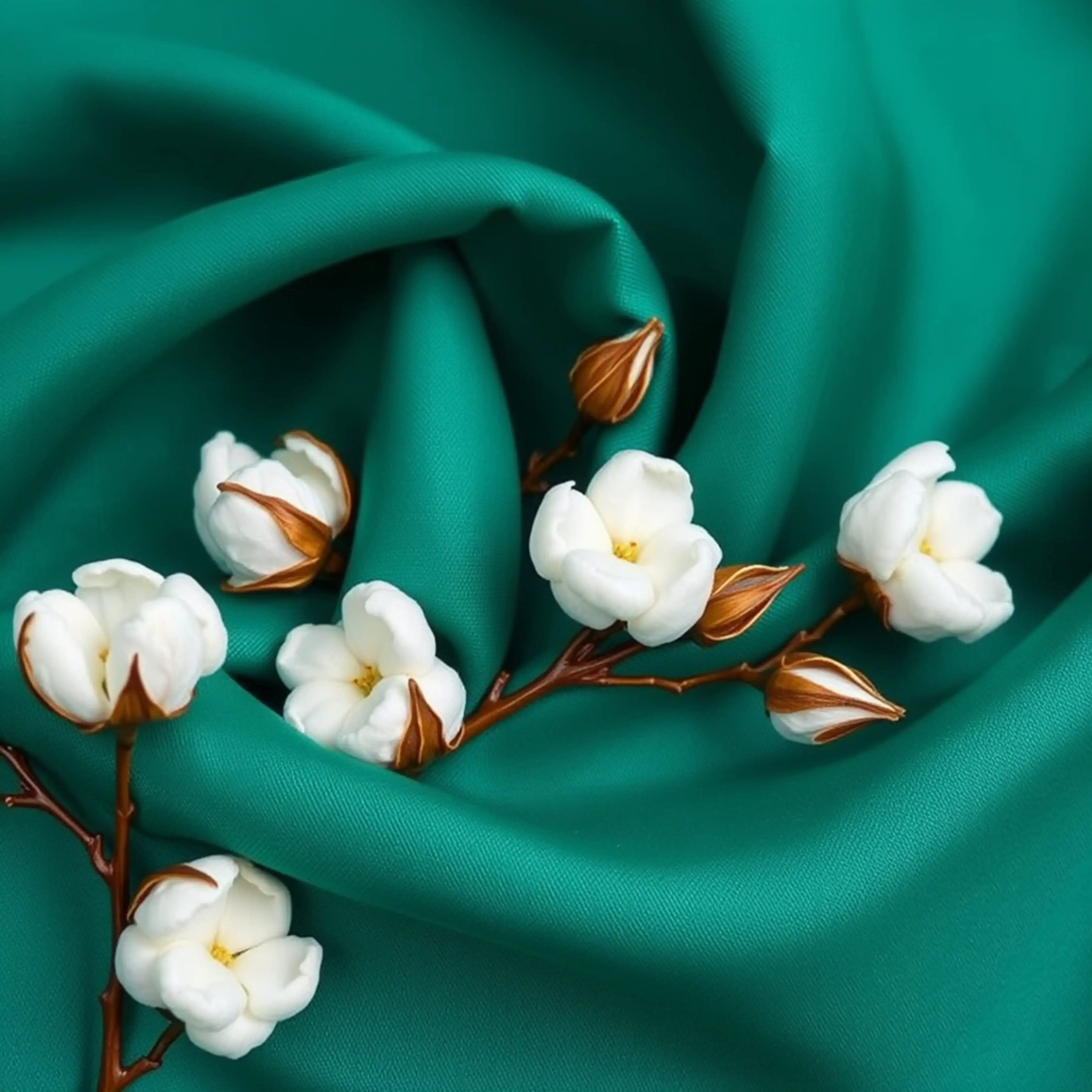 Organic cotton field without synthetic pesticides