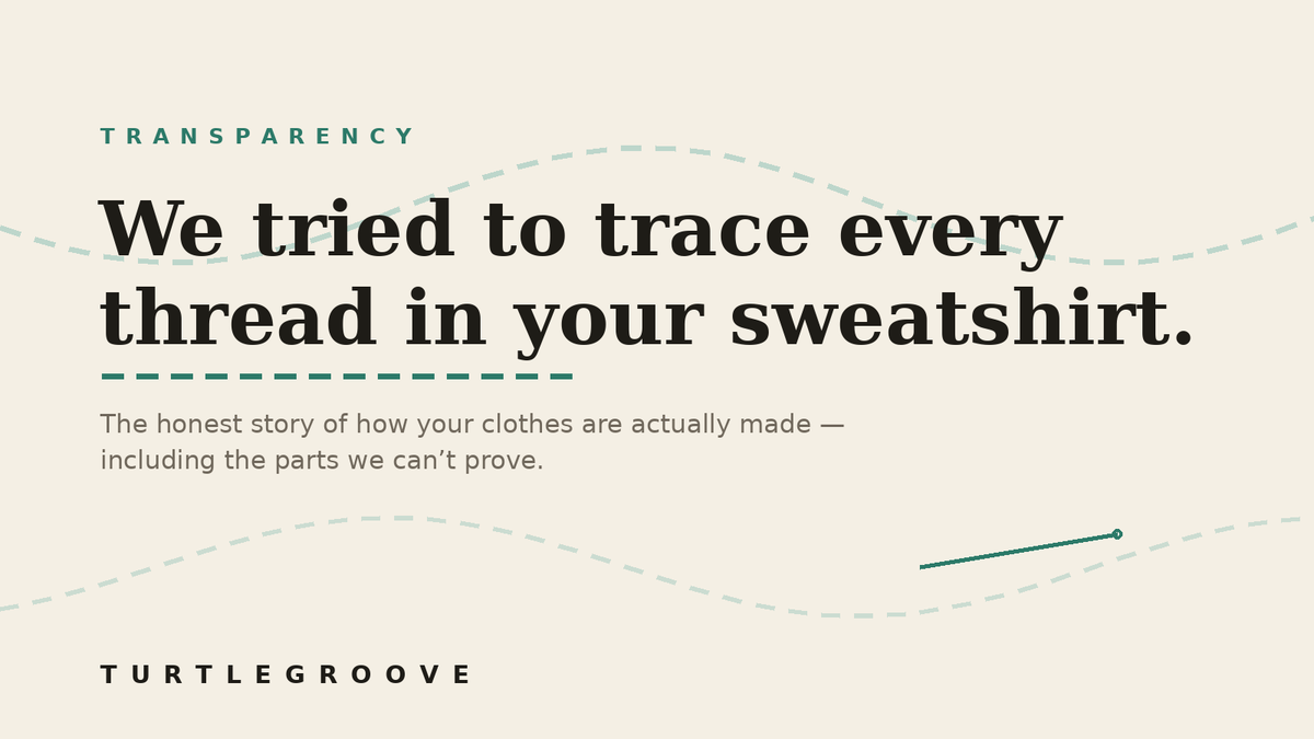 TURTLEGROOVE | We Tried to Trace Every Thread in Your Sweatshirt — Here's What We Found