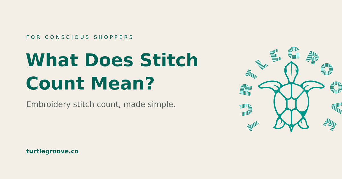 Embroidery stitch count explained — close-up of stitched thread detail