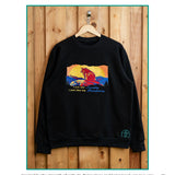I Am Not Lonely embroidered sweatshirt by TURTLEGROOVE – feature highlights, organic cotton, Made in Canada