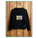 I Am Beautiful embroidered sweatshirt by TURTLEGROOVE – feature highlights, organic cotton, Made in Canada