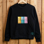IAmBeautiful embroidered sweatshirt by TURTLEGROOVE – front view, black