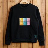 IAmBeautiful embroidered sweatshirt by TURTLEGROOVE – front view, black