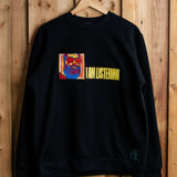 IAmListening embroidered sweatshirt by TURTLEGROOVE – front view, black
