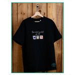 Mind Is What You Eat embroidered t-shirt by TURTLEGROOVE – feature highlights, organic cotton, Made in Canada