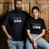 MindIsWhatUEat embroidered t-shirt by TURTLEGROOVE – model wearing, black