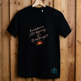 BreakdownIs embroidered t-shirt by TURTLEGROOVE – front view, black