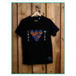 Love Wins embroidered t-shirt by TURTLEGROOVE – feature highlights, organic cotton, Made in Canada