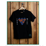 Love Wins embroidered t-shirt by TURTLEGROOVE – feature highlights, organic cotton, Made in Canada
