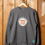 Brewing Fresh Thoughts sweatshirt by TURTLEGROOVE – front view, Oil Grey