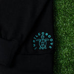 TURTLEGROOVE Made in Canada logo – black embroidered sweatshirt