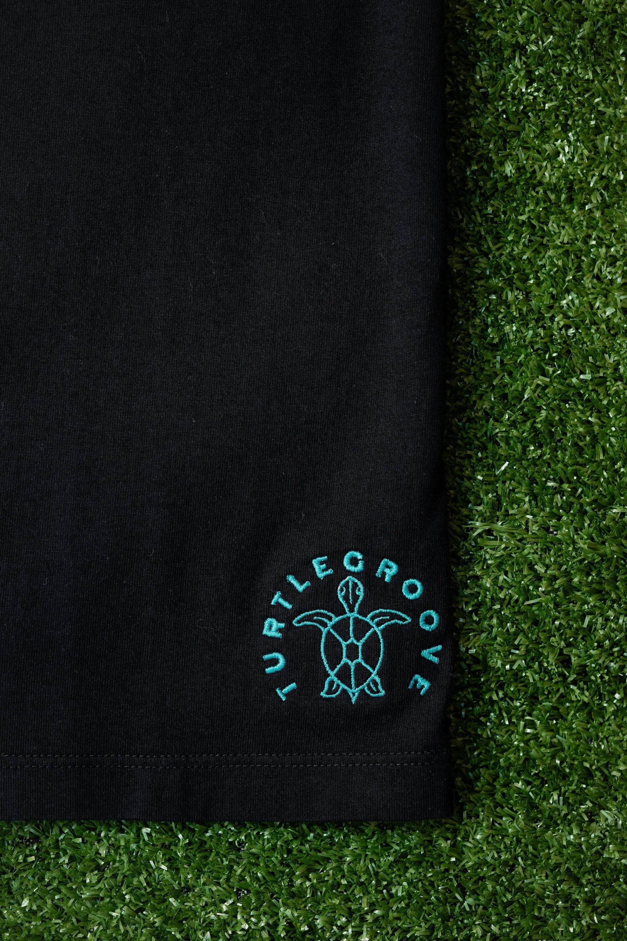 TURTLEGROOVE Made in Canada logo – black embroidered t-shirt