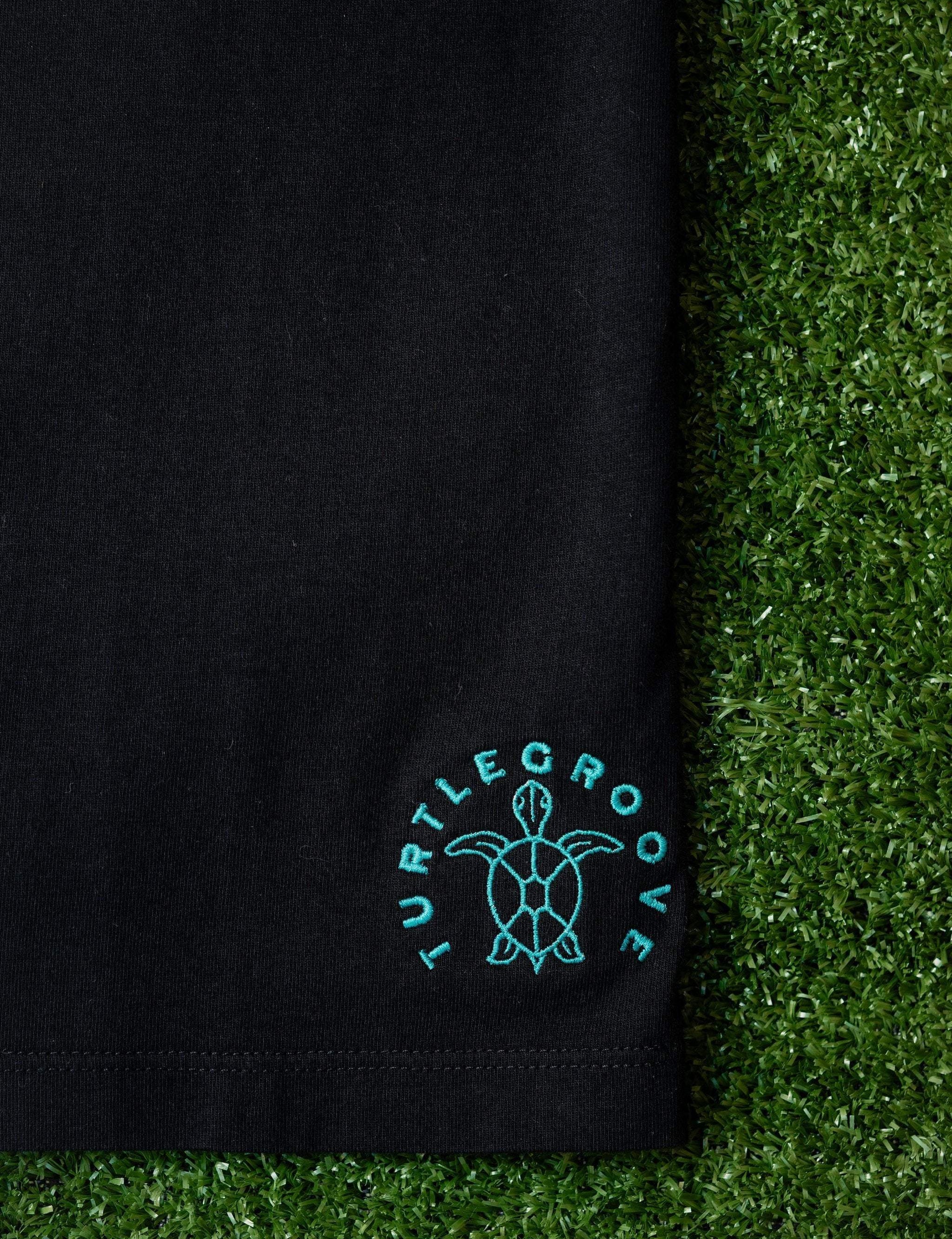 TURTLEGROOVE Made in Canada logo – black embroidered t-shirt