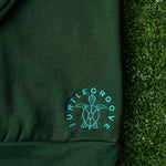 TURTLEGROOVE Made in Canada logo – forest green embroidered sweatshirt