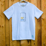 Make Your Mark embroidered t-shirt by TURTLEGROOVE – front view, white