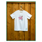 I Bleed Love embroidered t-shirt by TURTLEGROOVE, organic cotton, Made in Canada