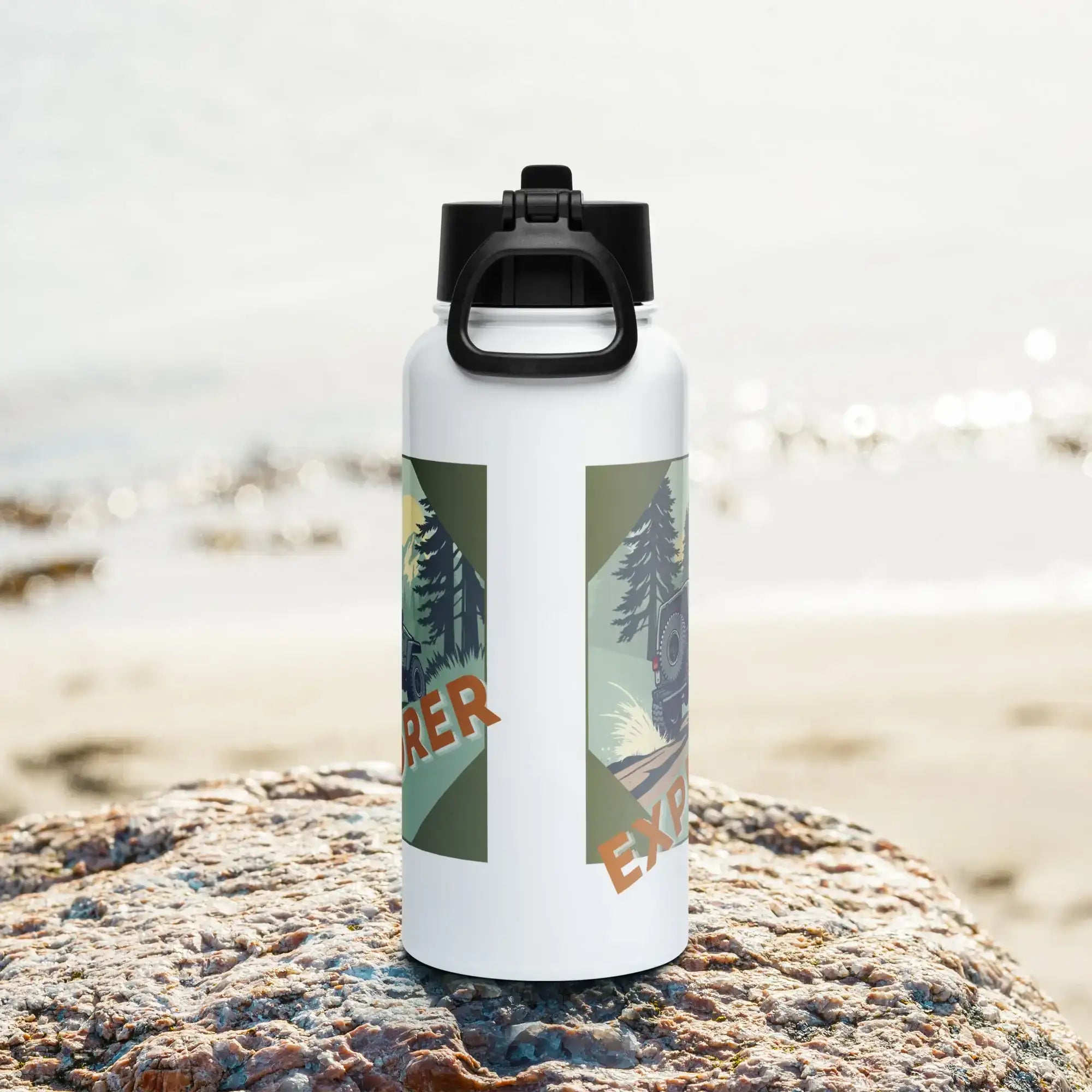 Explorer | Stainless Steel | Bottle with Straw | TeeandTurtle | Sustainable