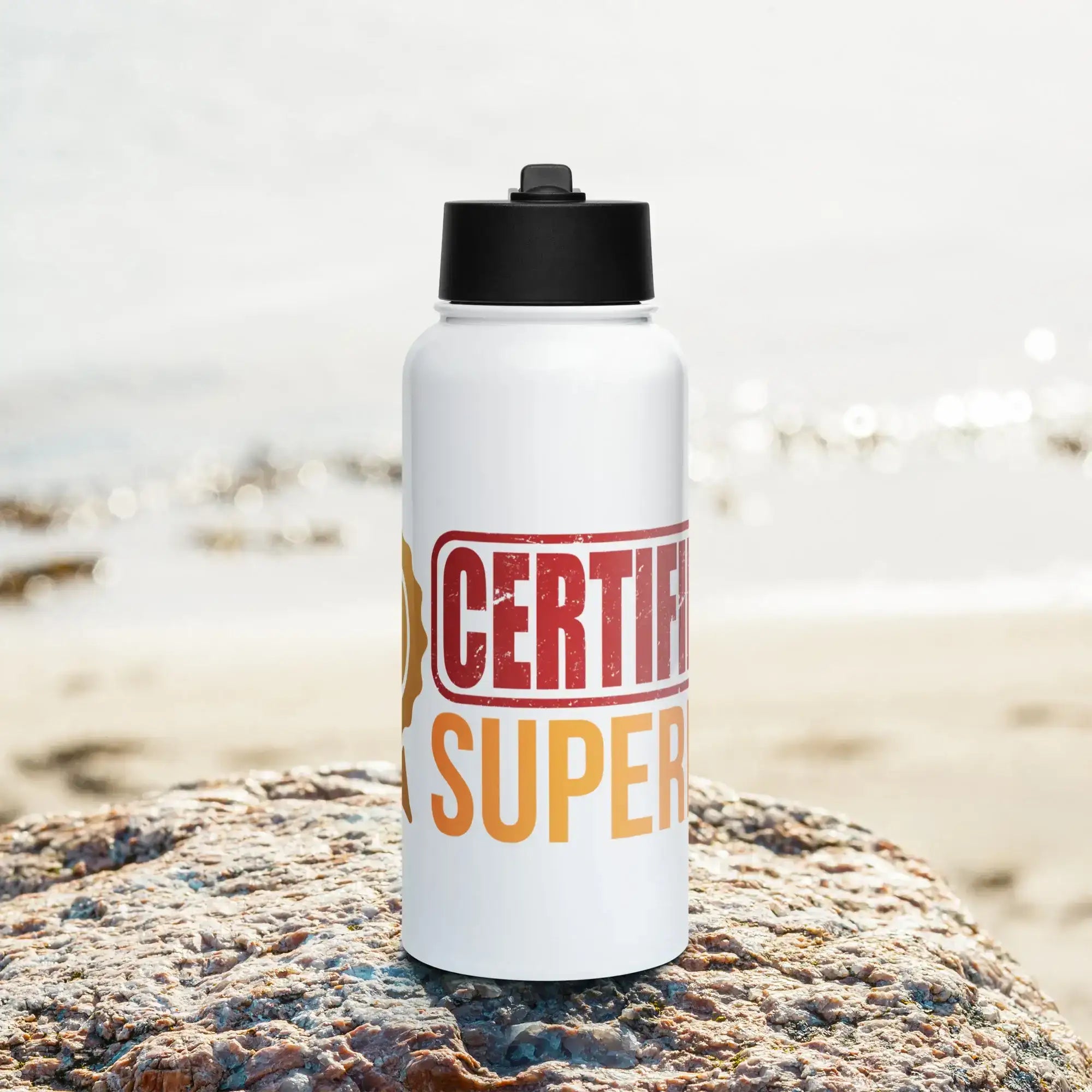 Certified Superdad | Stainless Steel | Bottle with Straw | TeeandTurtle | Sustainable