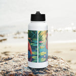 Flamingo Frame | Stainless Steel | Bottle with Straw | TeeandTurtle | Sustainable