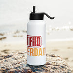 Certified Superdad | Stainless Steel | Bottle with Straw | TeeandTurtle | Sustainable