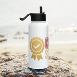 Certified Superdad | Stainless Steel | Bottle with Straw | TeeandTurtle | Sustainable