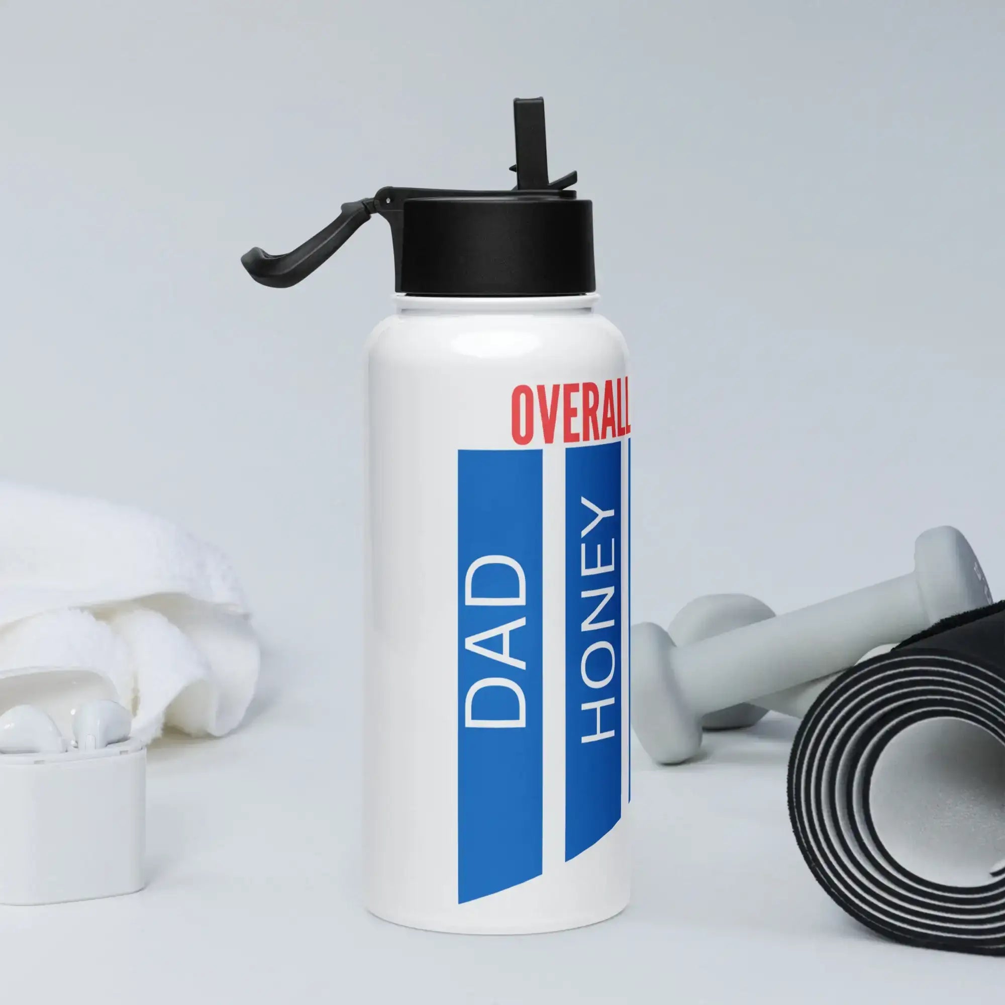 Overall A Hero | Stainless Steel | Bottle with Straw | TeeandTurtle | Sustainable